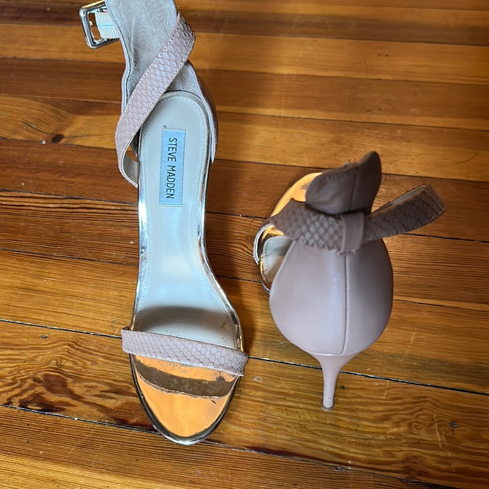 Nude/rose gold sandal stiletto
